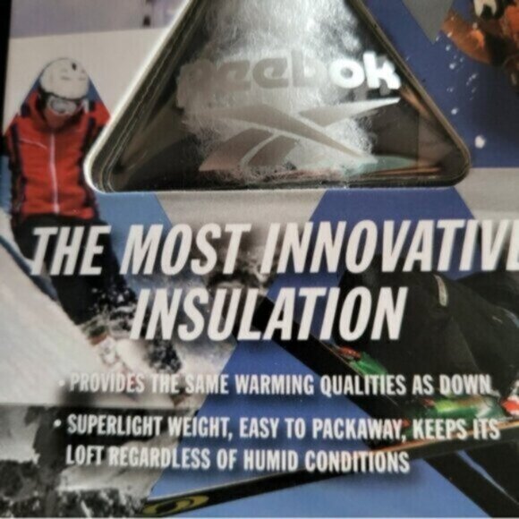 Reebok Blue Eco Down Bomber Puffer Jacket NWT Sz M - Picture 9 of 10